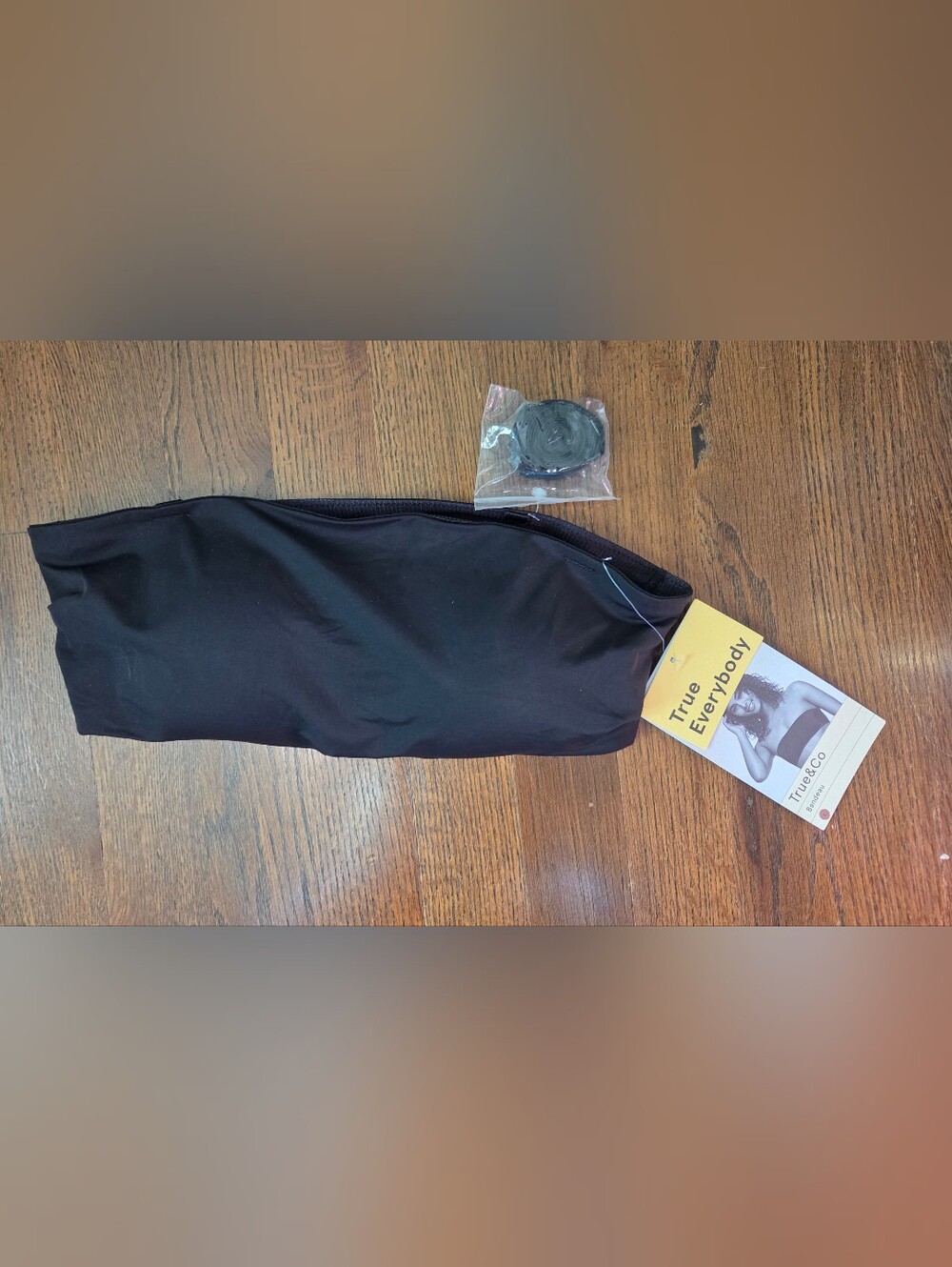 New True & Co Large Black Bandeau Bra